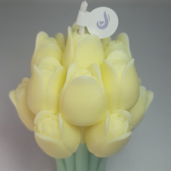 Vela ramo de tulipanes